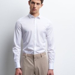 Chemise extraslim tissu traveler unie